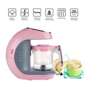 Pink and Gray Baby Food Processor